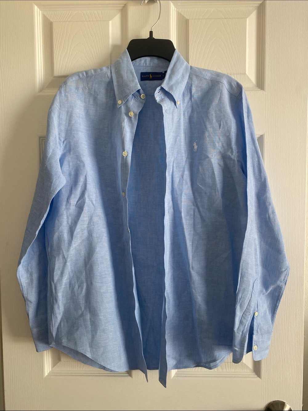 Polo by Ralph Lauren Light Blue Oxford Button-Down Shirt 100% linen